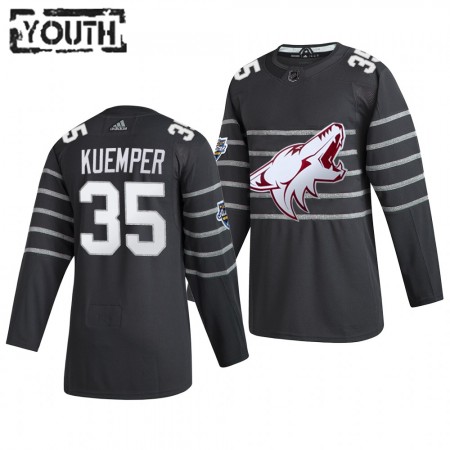 Barn NHL Arizona Coyotes Tröjor Darcy Kuemper 35 Grå Adidas 2020 All-Star Authentic